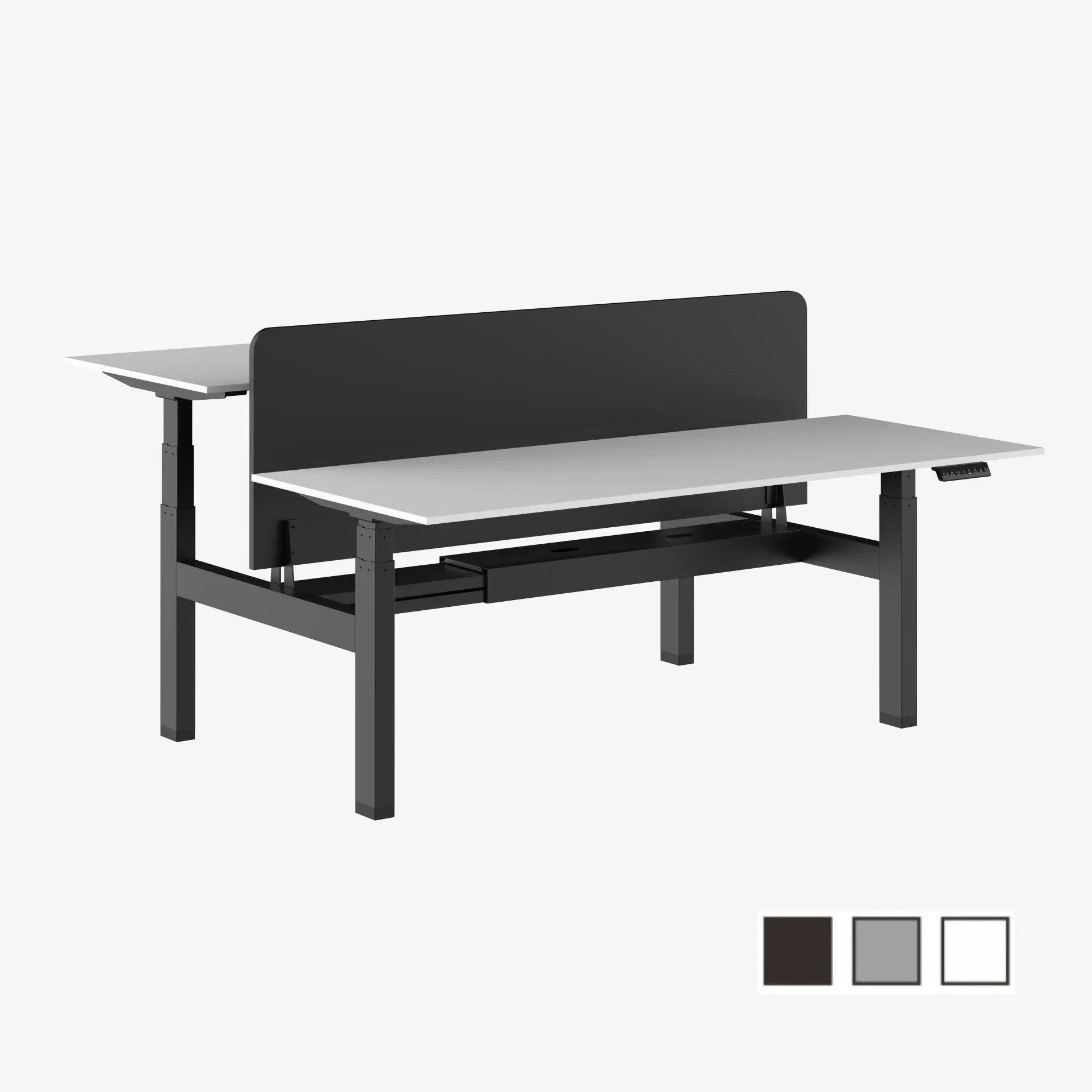 UPGRADE BENCH: două locuri de lucru cu înălțime reglabilă